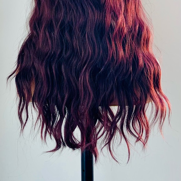 Burgundy Wine Loose Wave 13x2 Lace Front Synthetic Wig - Picture 15 of 15